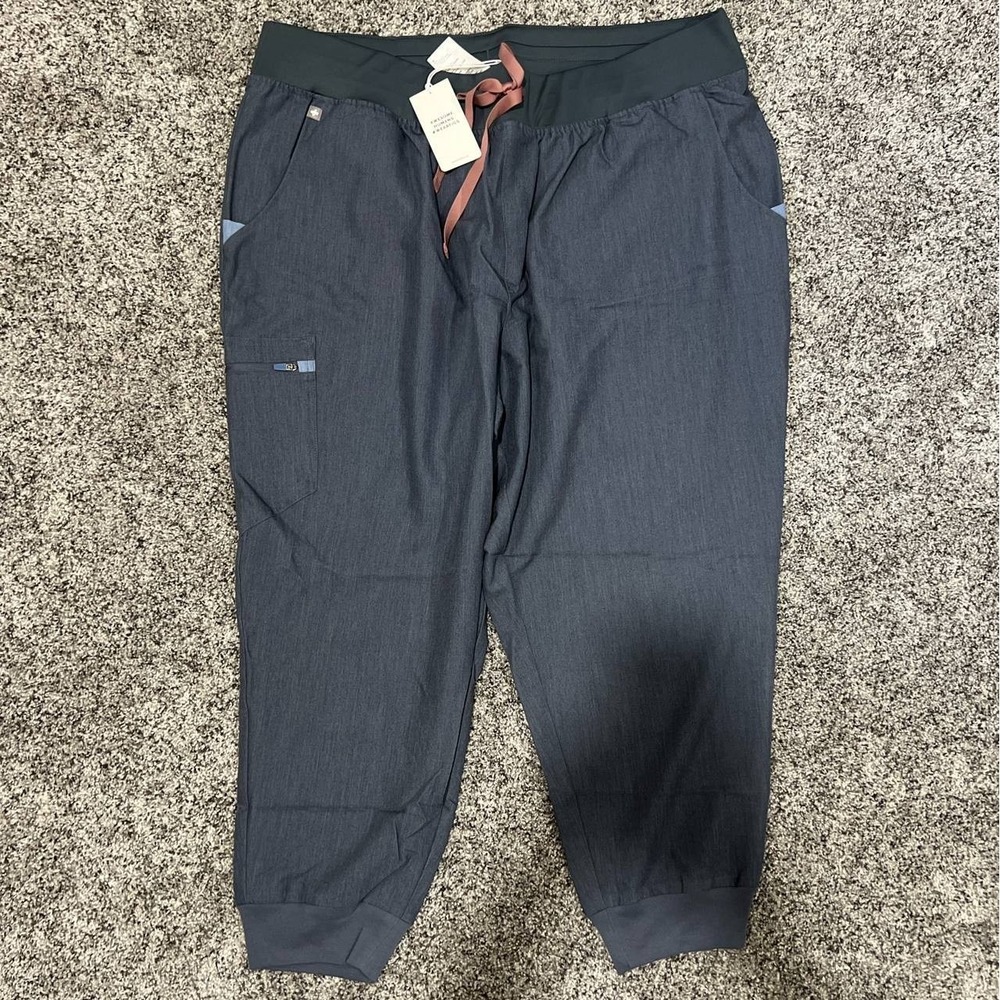 FIGS Zamora Jogger Scrub Pants Women's Heather‎ Denim NWT 5XLP